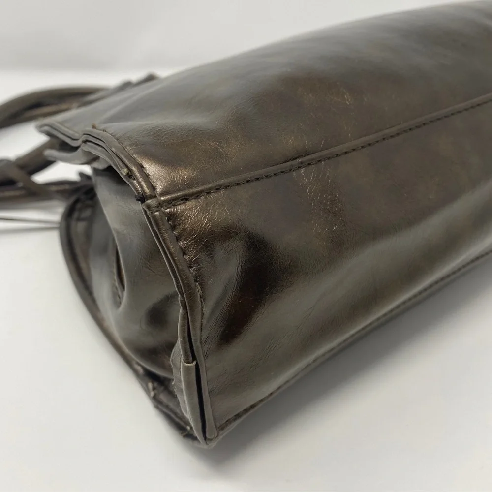 ELLEN TRACY 3 Compartment Bronze Tote Handbag